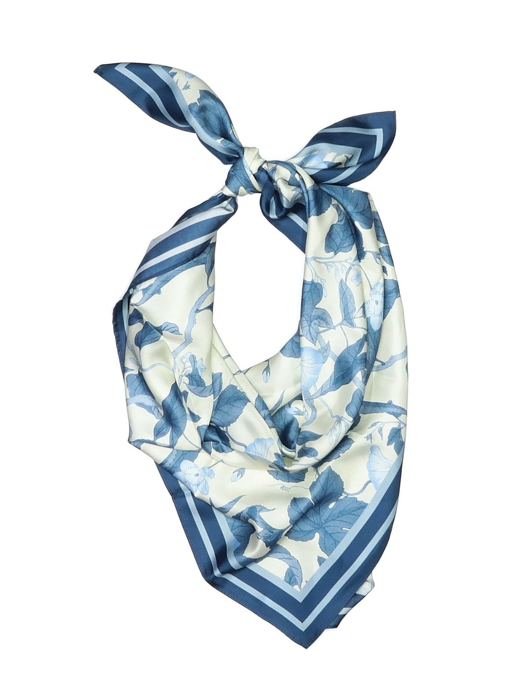 Tuckernuck Blue & White Botanical Silk Scarf
